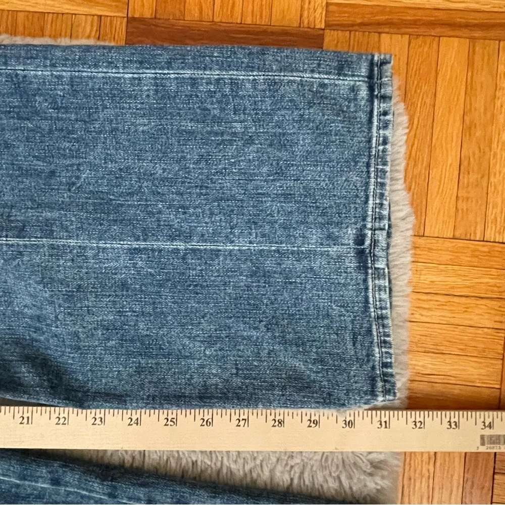 L’AGENCE Women’s Cargo Jeans Size 30 Blue Straight‎ Leg Utility Denim Cabincore